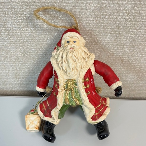 Vintage Dillards Holiday‎ Articulated Santa Ornament 6" - Picture 1 of 4